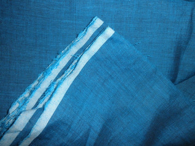 two tone linen fabric {iridescent} turquoise blue x black colour 54&quot; wide