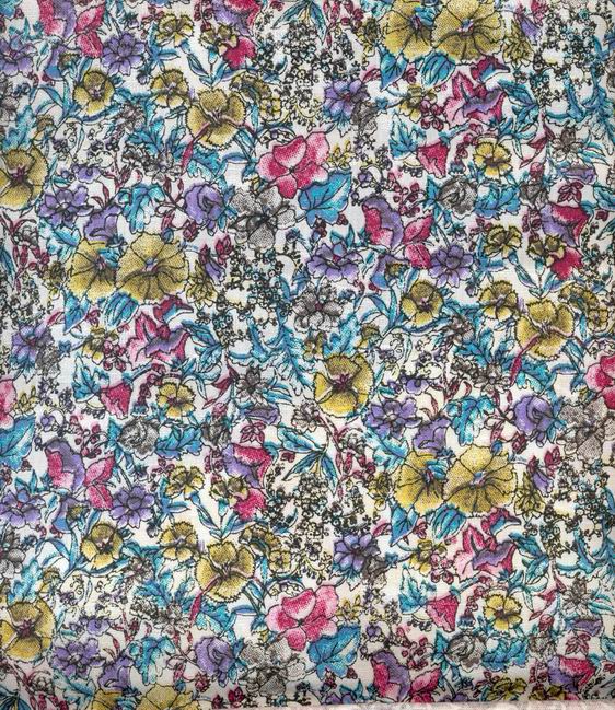 Linen / cotton printed 54"wide~floral