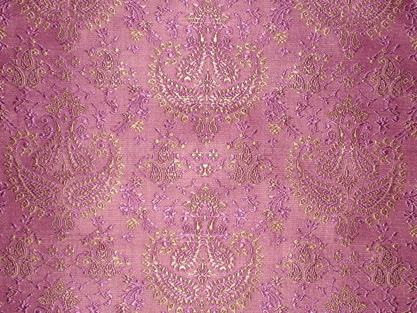 Silk Brocade Fabric Fuchsia Pink &amp; Gold 44" wide BRO107[4]