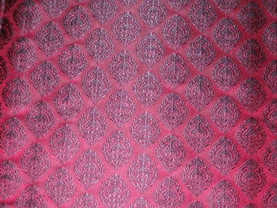 Silk Brocade fabric Indian Pink &amp; Purple 44" wide BRO112[4]