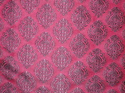 Silk Brocade fabric Indian Pink &amp; Purple 44" wide BRO112[4]