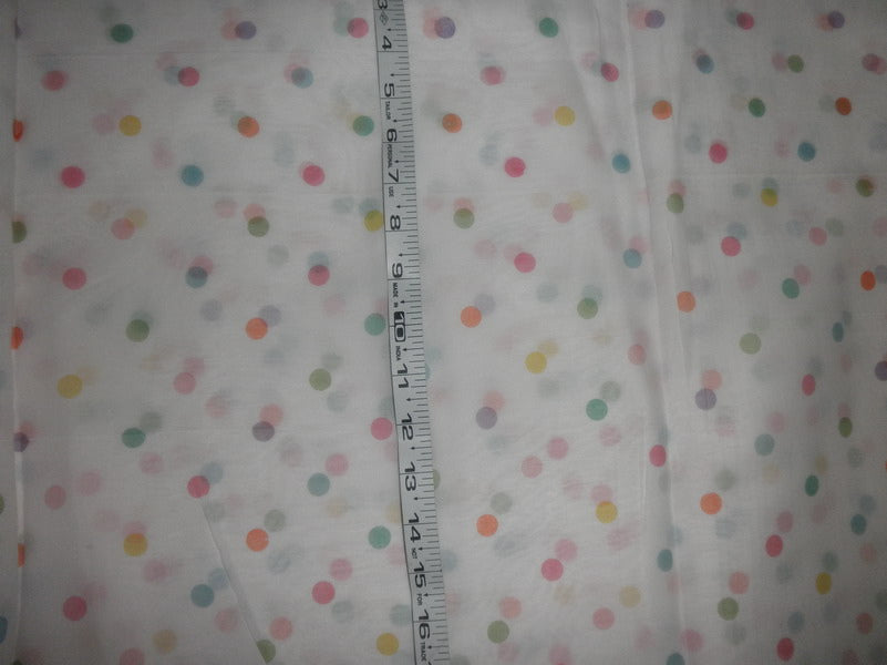 soft feel cotton lawn printed 44&quot; wide~multi polka