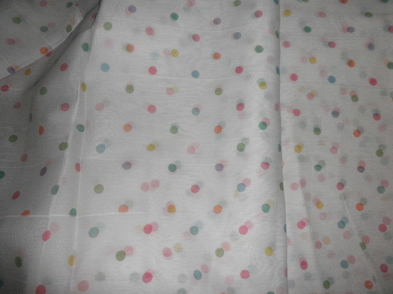 soft feel cotton lawn printed 44&quot; wide~multi polka