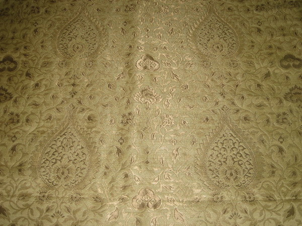 Heavy Silk Brocade Fabric Gold & Metallic Gold color 44" wide BRO117[3]
