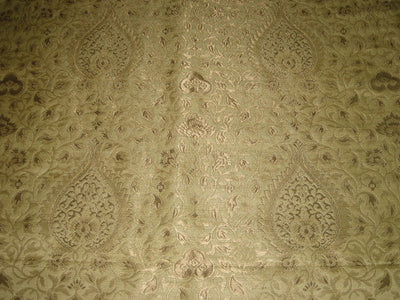 Heavy Silk Brocade Fabric Gold & Metallic Gold color 44" wide BRO117[3]