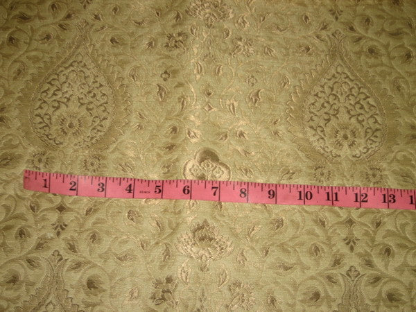 Heavy Silk Brocade Fabric Gold & Metallic Gold color 44" wide BRO117[3]
