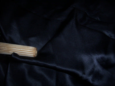 100% pure Silk black Satin fabric 44&quot; wide [1447]