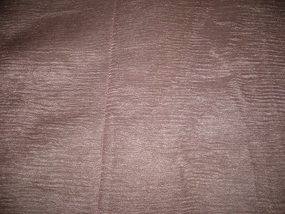 Silk metallic tissue crushed sheer Baby Pink fabric [2077]