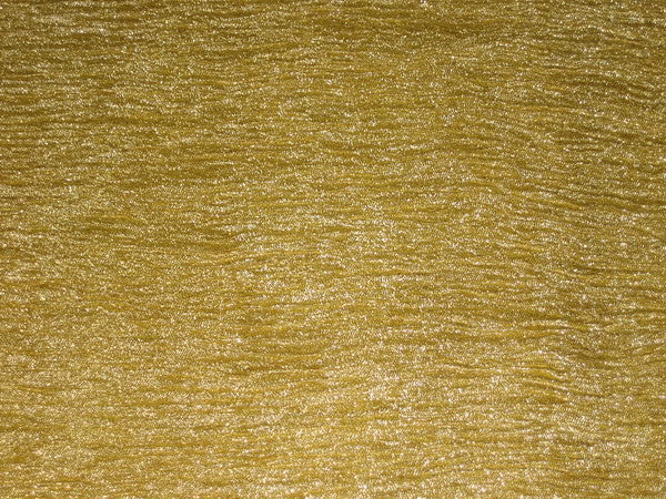 crushed sheer Golden Yellow silk metalic tissue fabric t