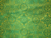 Silk Brocade Vestment Fabric Light & Dark Green color 44" wide BRO123[3]
