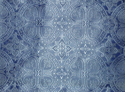 Silk Brocade Vestment Fabric Blue color 44" wide BRO125[4]