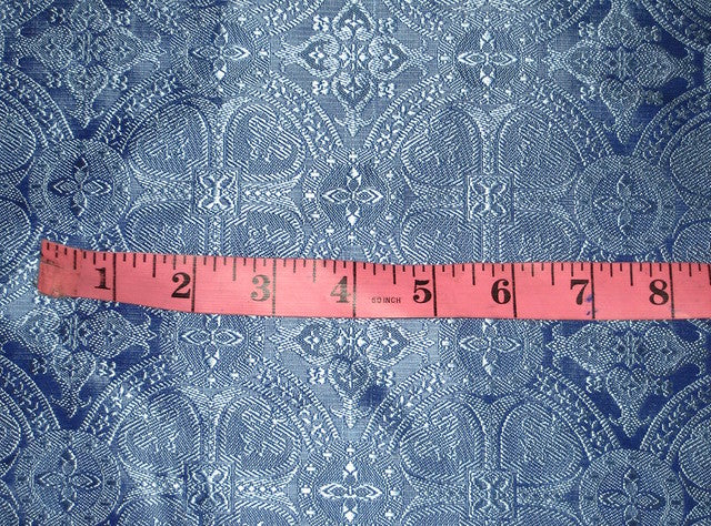 Silk Brocade Vestment Fabric Blue color 44" wide BRO125[4]