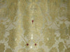 Heavy Pure Silk Brocade Fabric Metallic,Wine &amp; Gold 44" wide BRO126[5]