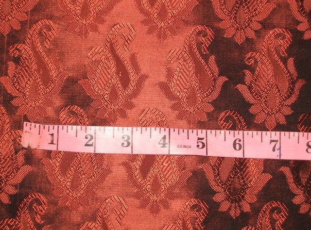 Brocade fabric Ruby Red Color BRO128[3]