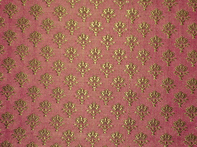 Silk Brocade fabric Pink &amp; Green color 44" wide BRO127[2] available for bulk preorder