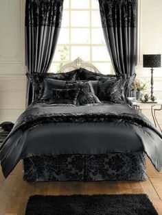 SILK Brocade fabric Jet Black Color 44&quot;BRO467[5]
