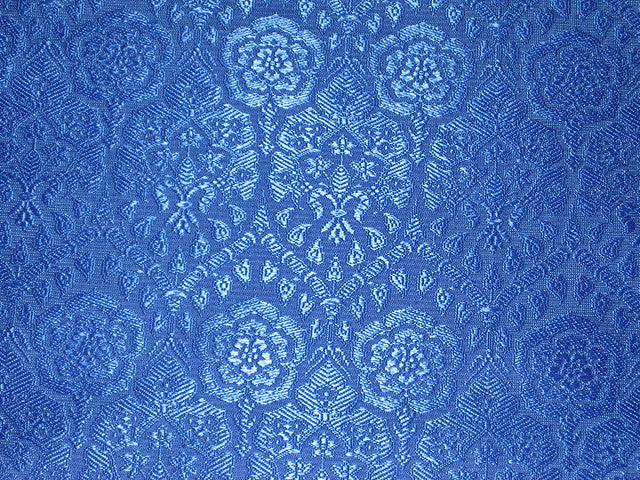 Silk Brocade fabric Royal Blue Color 44" wide BRO129[2]