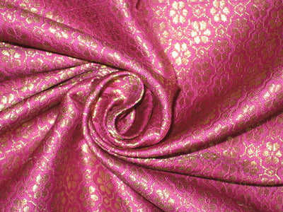 Silk Brocade Fabric Purple, Green color 44" wide BRO131[4]