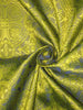 Silk Brocade VESTMENT Fabric Apple Green &amp; Purple 44" wide BRO131[1]