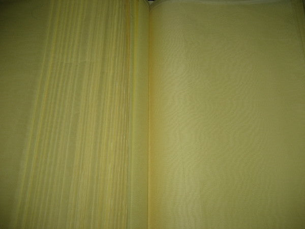 Yellow cotton organdy fabric 44" stiff finish