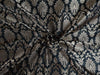 BROCADE FABRIC BLACK WITH COPPER GOLD COLOR