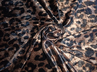 Imported velvet animal print Lycra  fabric 58" wide available in 4 colors