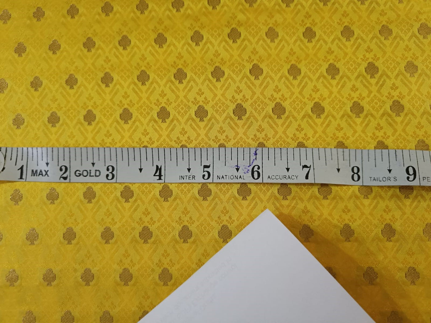 Silk Brocade fabric 44" wide available in three colors yellow ,red ,purple BRO865
