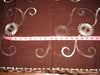 cotton voile fabric~Brown with embroidery-5 yards-44&quot;