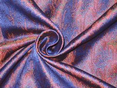 Silk Brocade fabric Green,Pink &amp; Blue 44" wide BRO138[2]