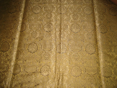 Pure Silk Brocade Fabric Metallic Bronze &amp; Gold color 44" wide BRO139[4] available for bulk preorder