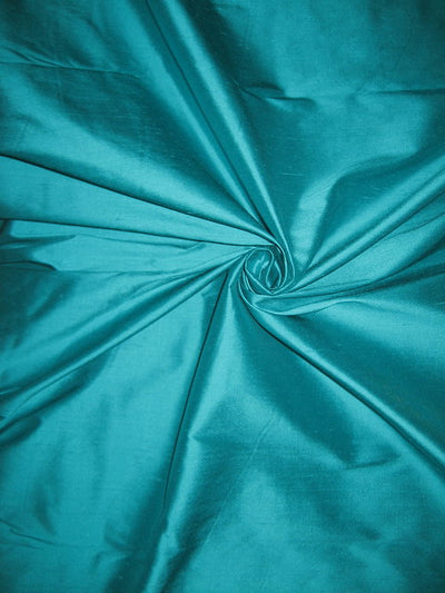 SILK Dupioni FABRIC 44&quot; Ocean Blue colour