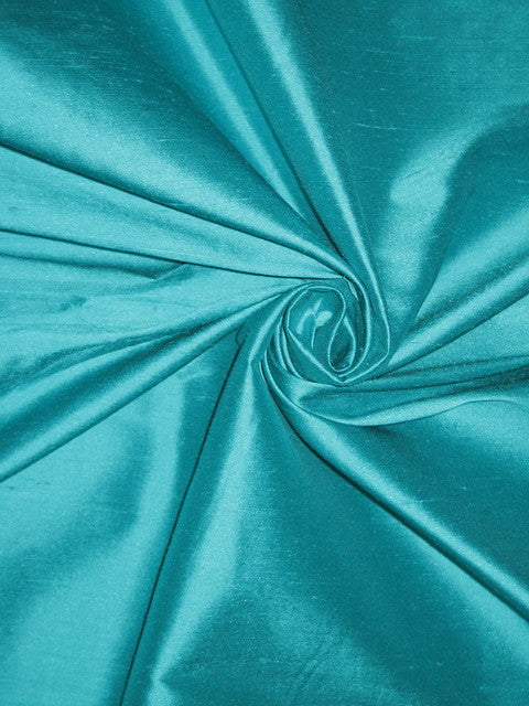 SILK Dupioni FABRIC 44&quot; Ocean Blue colour