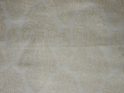 Silk Brocade Fabric Metallic Gold &amp; Ivory 44" wide BRO143[1]