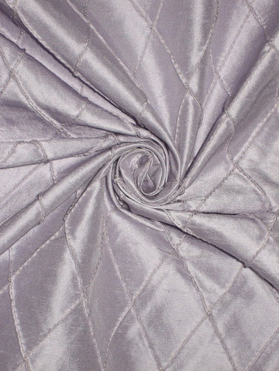 Lavender silk dupioni fabric pintuck design