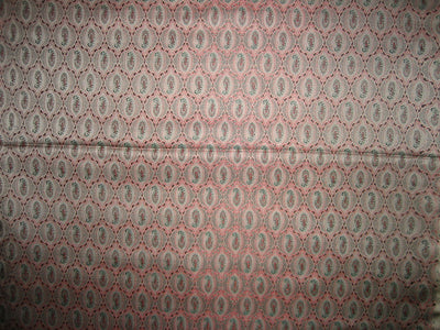 Silk Brocade Fabric Nude,Green & Red 44" wide BRO145[2]