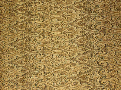 Silk Brocade Fabric Gold &amp; Black Victorian 44" wide BRO144[5]