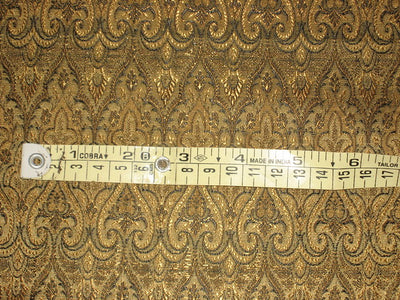 Silk Brocade Fabric Gold &amp; Black Victorian 44" wide BRO144[5]