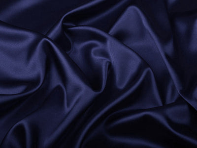 Denim Blue viscose modal satin weave fabric ~ 44&quot; wide.(61)