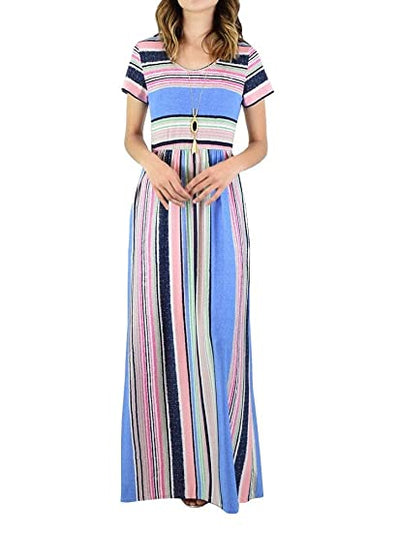 100% Silk Taffeta Fabric pink green and blue Stripes 54" WIDE TAFS162[2]