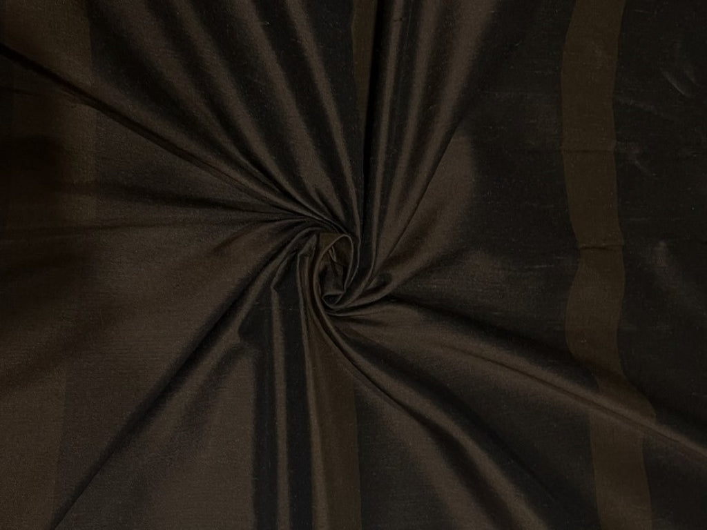 100% Silk Dupion brown stripes fabric 44" wide DUPSROLL[3]