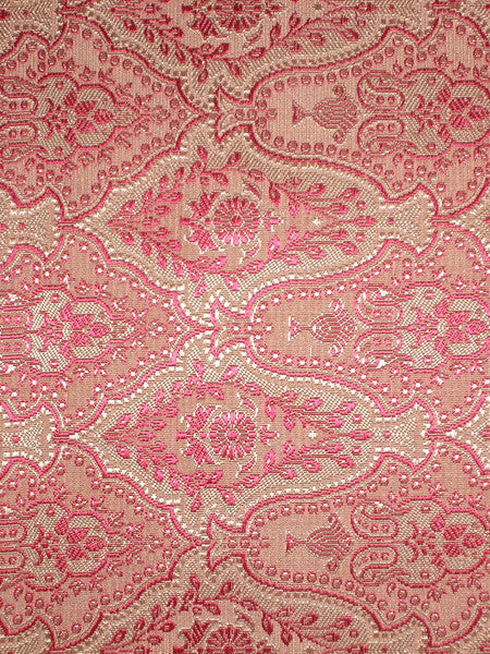 Silk Brocade Fabric Pale Pink &amp; Shocking Pink 44" wide BRO145[4]