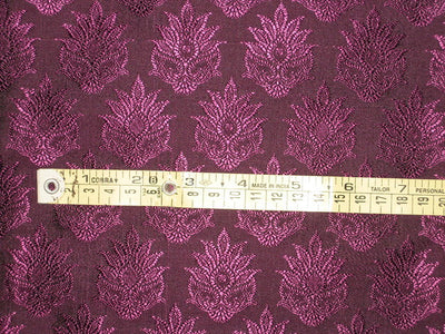 Silk Brocade Fabric Aubergine with Black Shot 44" wide BRO145[6]