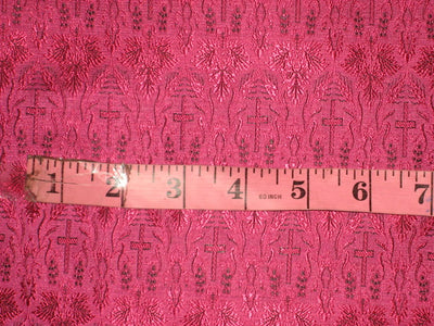 Silk Brocade Vestment Fabric Pink &amp; Black BRO151[2]