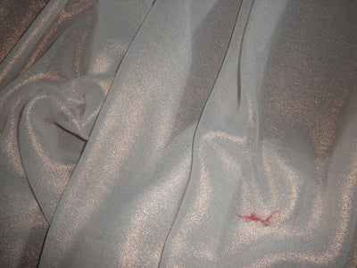 Silk georgette fabric copper glitter look 44&quot;*