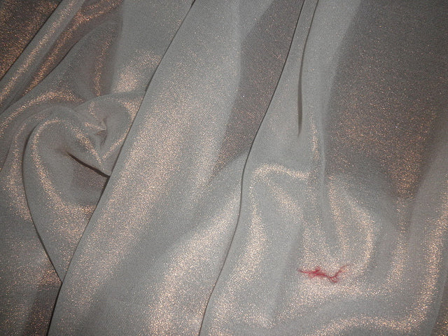 Silk georgette fabric copper glitter look 44&quot;*