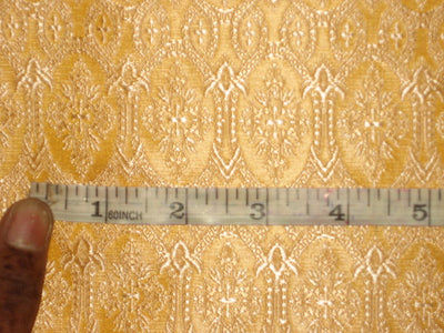 Silk Brocade Vestment Fabric Golden yellow and cream BRO153[3]