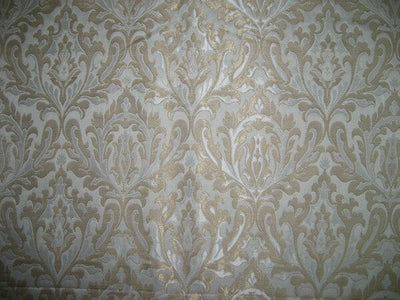 Silk Brocade Fabric Ivory,Cream & Metallic Gold color 36" wide BRO154[1]