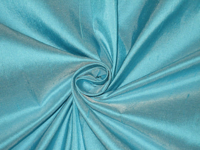 100% Pure SILK Dupion FABRIC Turquoise Blue color 54" wide DUP103[2]