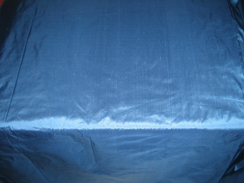 100% Pure SILK Dupion FABRIC Night Blue color 54" wide DUP85[1]