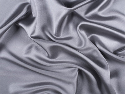Silver Grey viscose modal satin weave fabric ~ 44&quot; wide.(64)